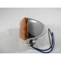 Rod Light 2-1/2" Amber Lens Chrome Housing Double Filament Bulb Turn Indicator (105.SR13400C)